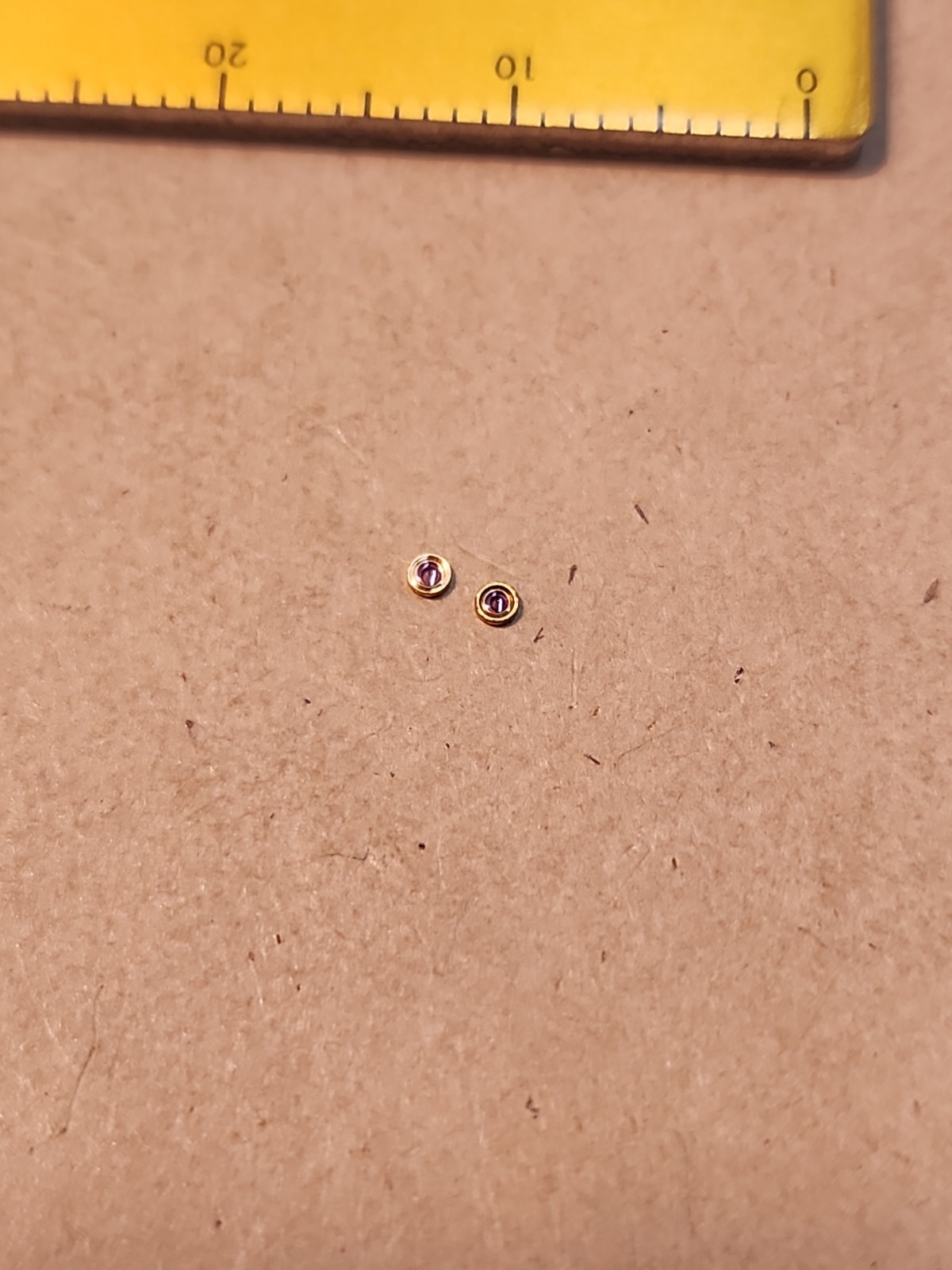 Lot Of 2 NOS Elgin 8/0 Diameter 1.42mm Balance Hole Jewels Parts Spares Repairs