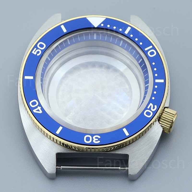 41mm Two-Tone Gold Watch Case Modify 62MAS Mod Sapphire For Seiko NH34 35 36 38