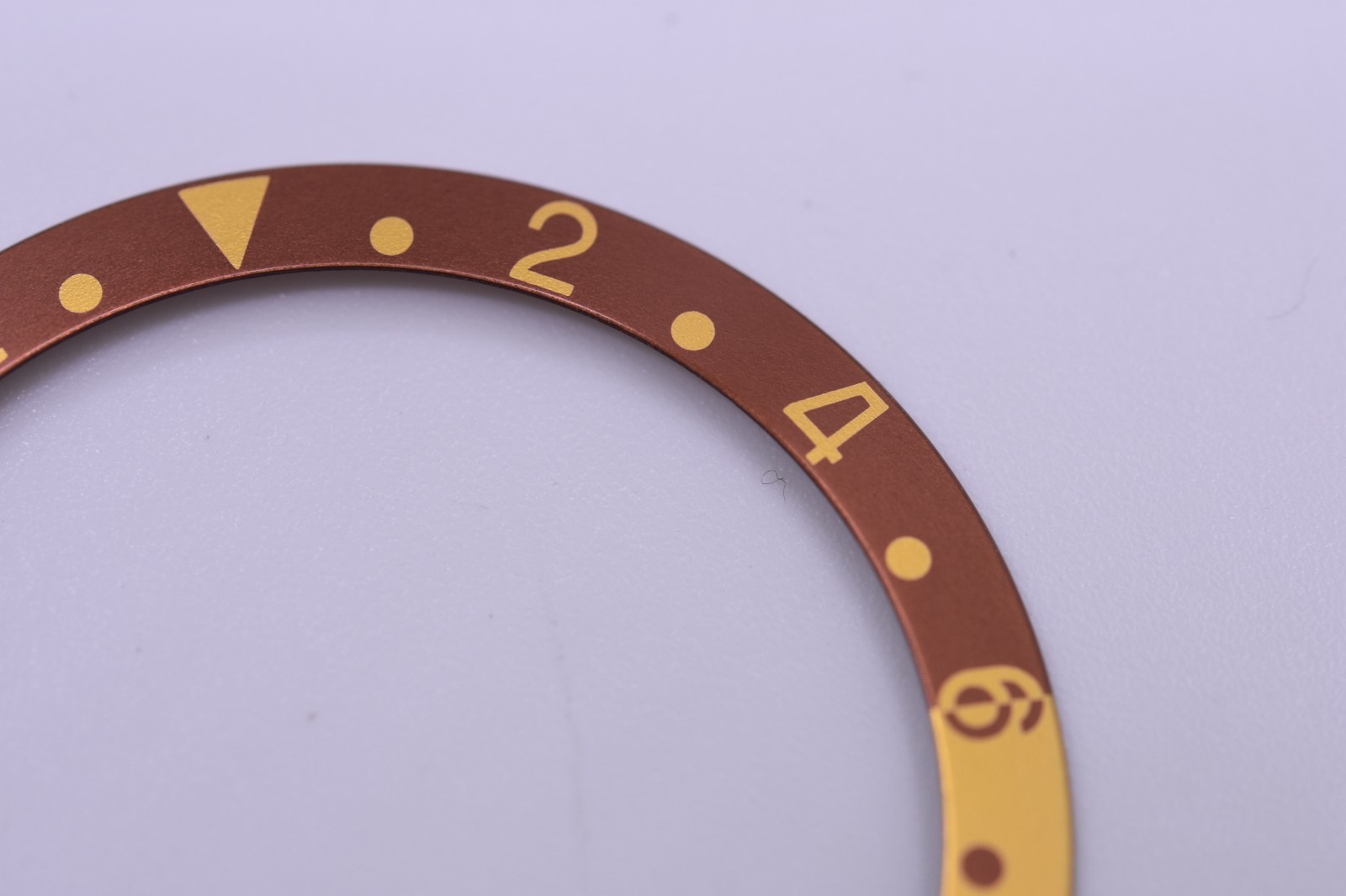 Vintage Rolex GMT Master Root Beer Bezel Insert NOS Mint 16713 16718 Gold