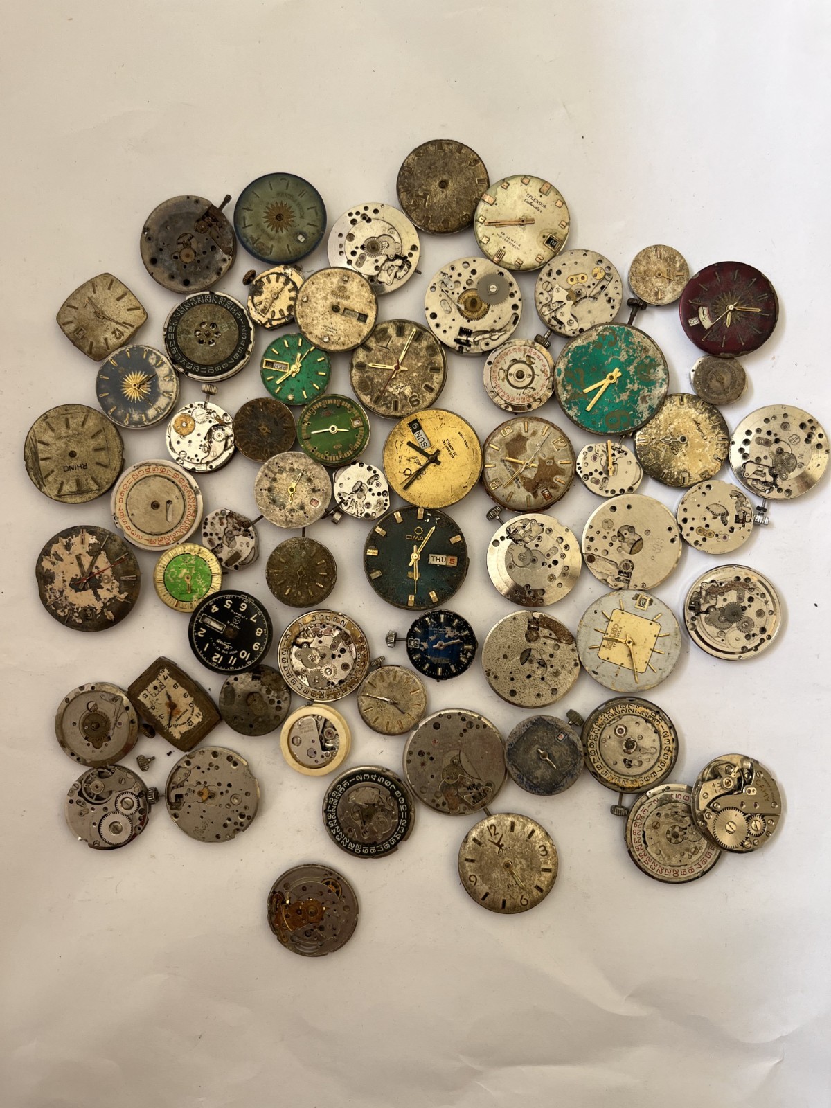 60xVTG Swiss Watch Movements Lot AS FHF ETA & Others Mixed Ladies/Gents ForParts