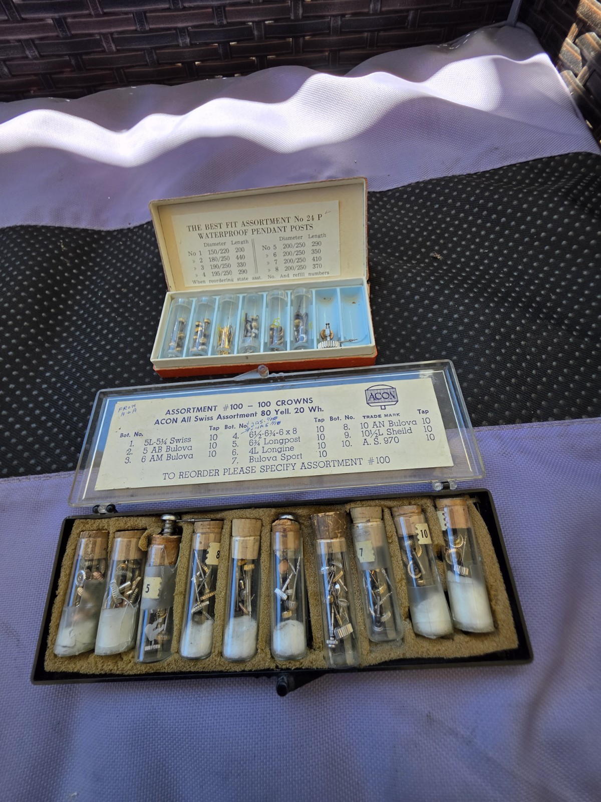 Vintage Watch Crown Assortment & Parts Lot Pre Owned Condition J5