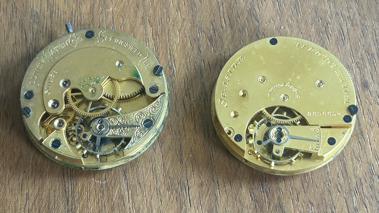 ⏱️Waltham Seaside 7 Jewel & Illinois Watch Co Movement Lot Pocket Watch