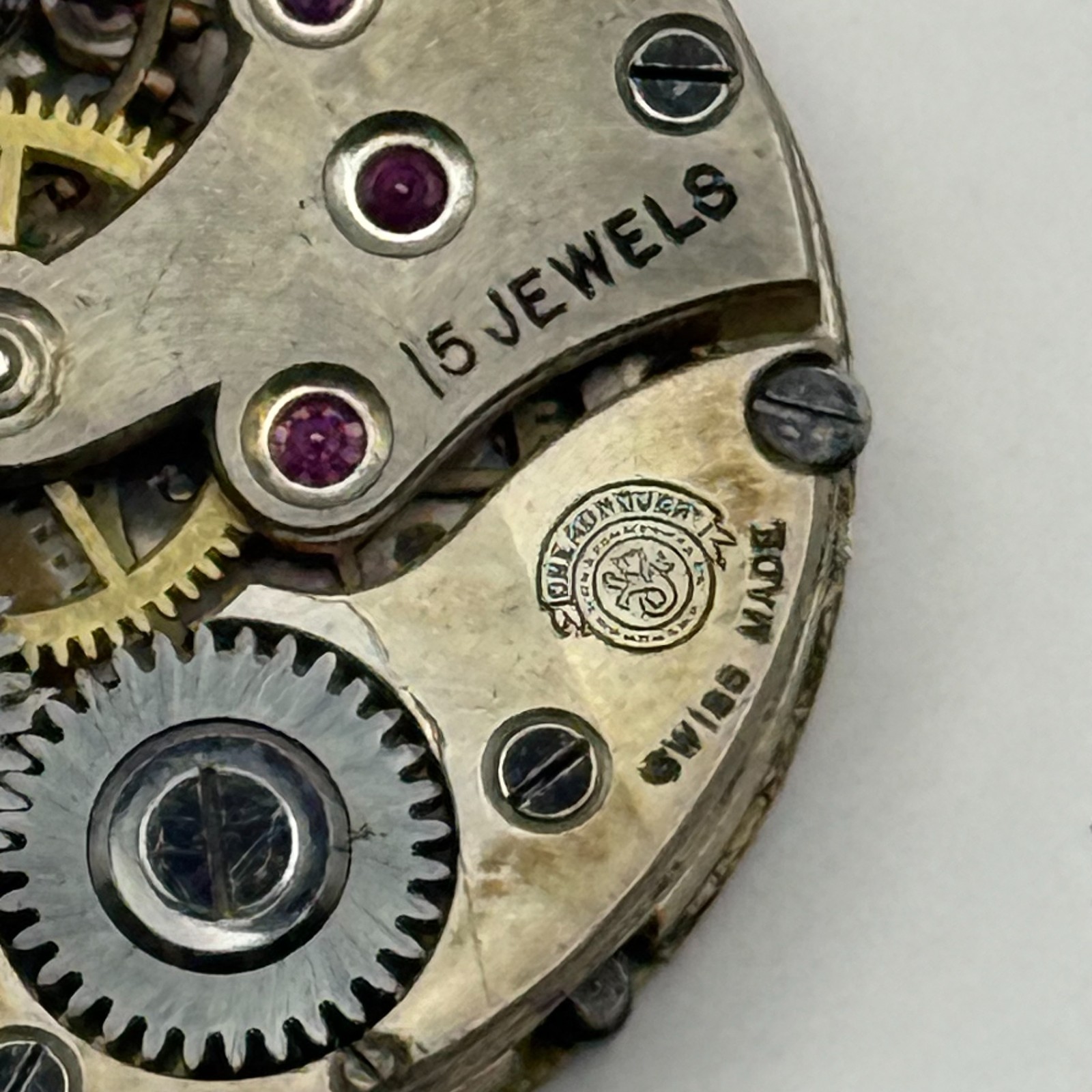 Dreadnought Watch Movement 15 Jewels Sub Seconds Manual Wind Vintage Parts 24.7m