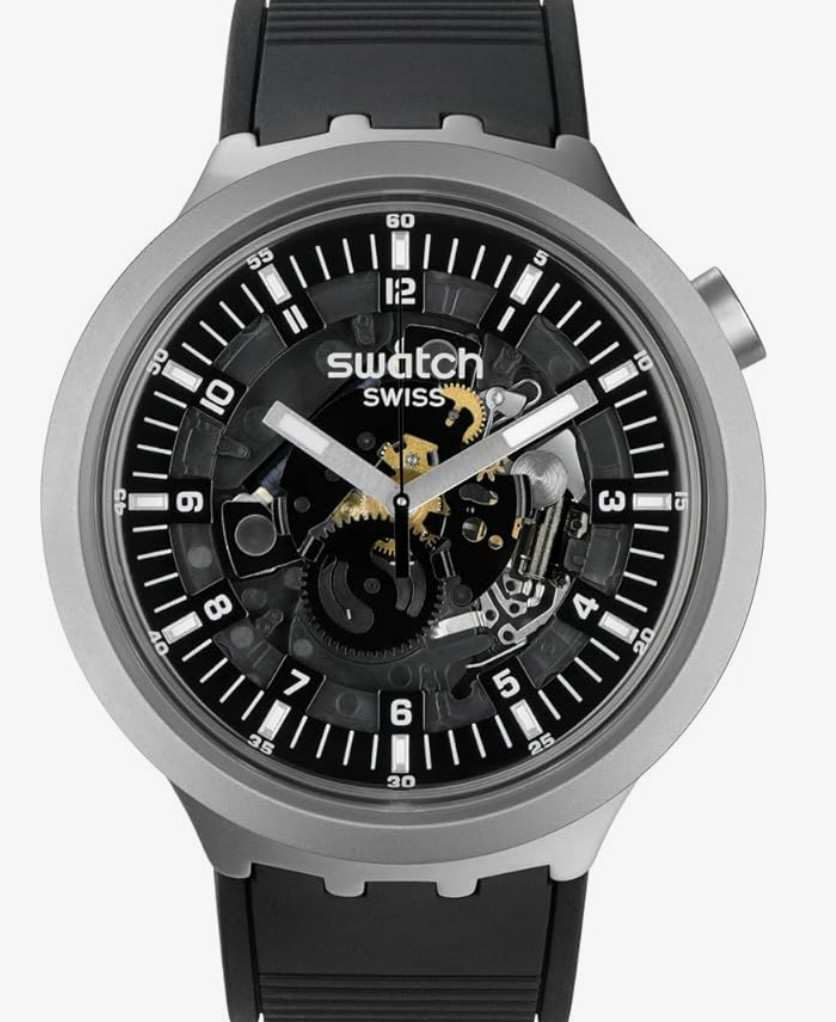 Swatch – SB07S105 – Big Bold Irony – Lacquered Watch Casual Plastic – Black