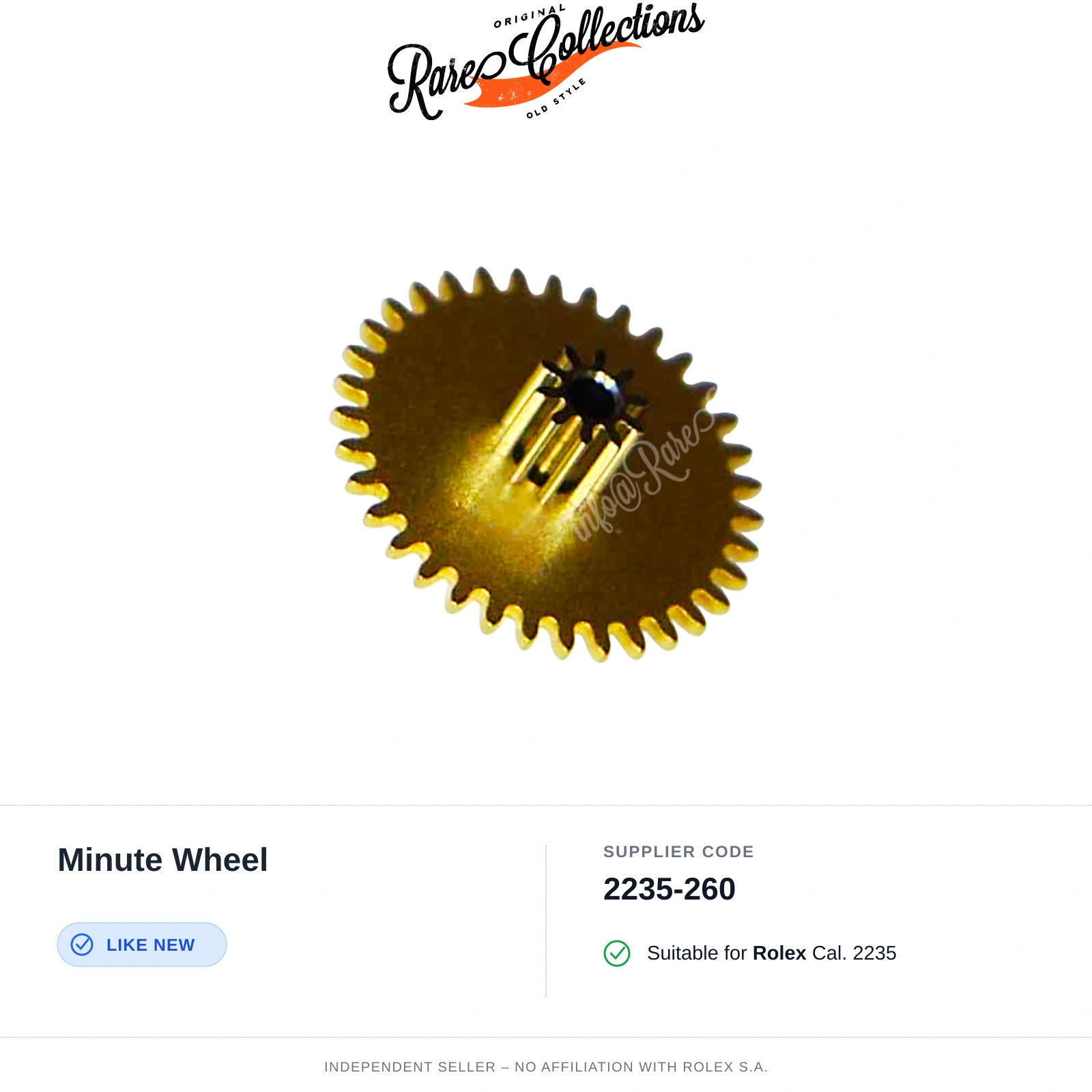 Minute Wheel for Rolex (cod. 2235-260) — Excellent Condition