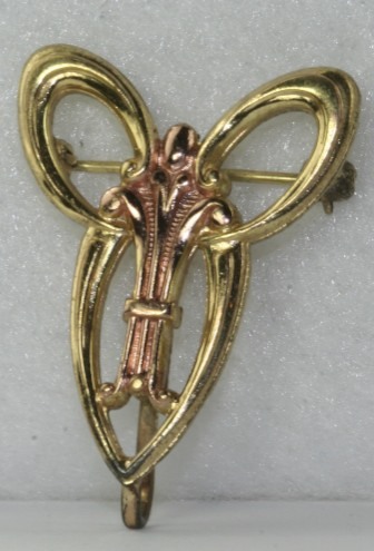 ANTIQUE 1920’S GOLD FILLED CHATELAINE WATCH PIN
