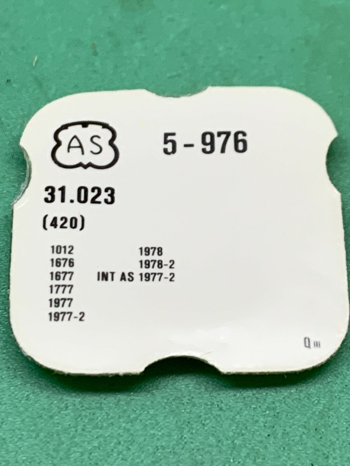 AS Cal 976 1012 1676 1677 1777 1977 1978 Part 420 Crown Wheel NOS