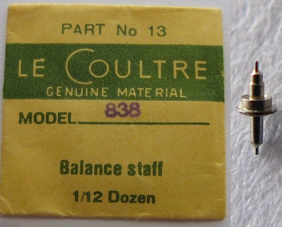 LeCoultre 838 staff balance # 723 Watch Part