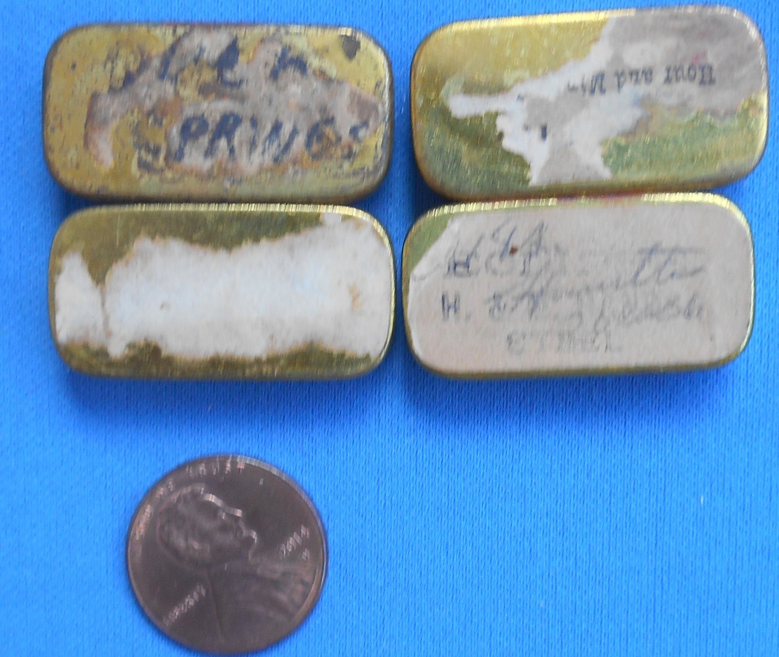 Excelsior Watch Materials Tiny TIN Box Vintage/Antique Empty 4 Total boxes