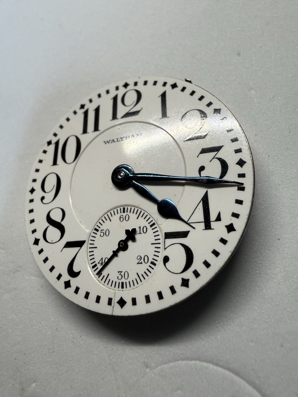 Waltham 16s Crescent St 21j Pocket Watch Movement, For Parts Or Repair