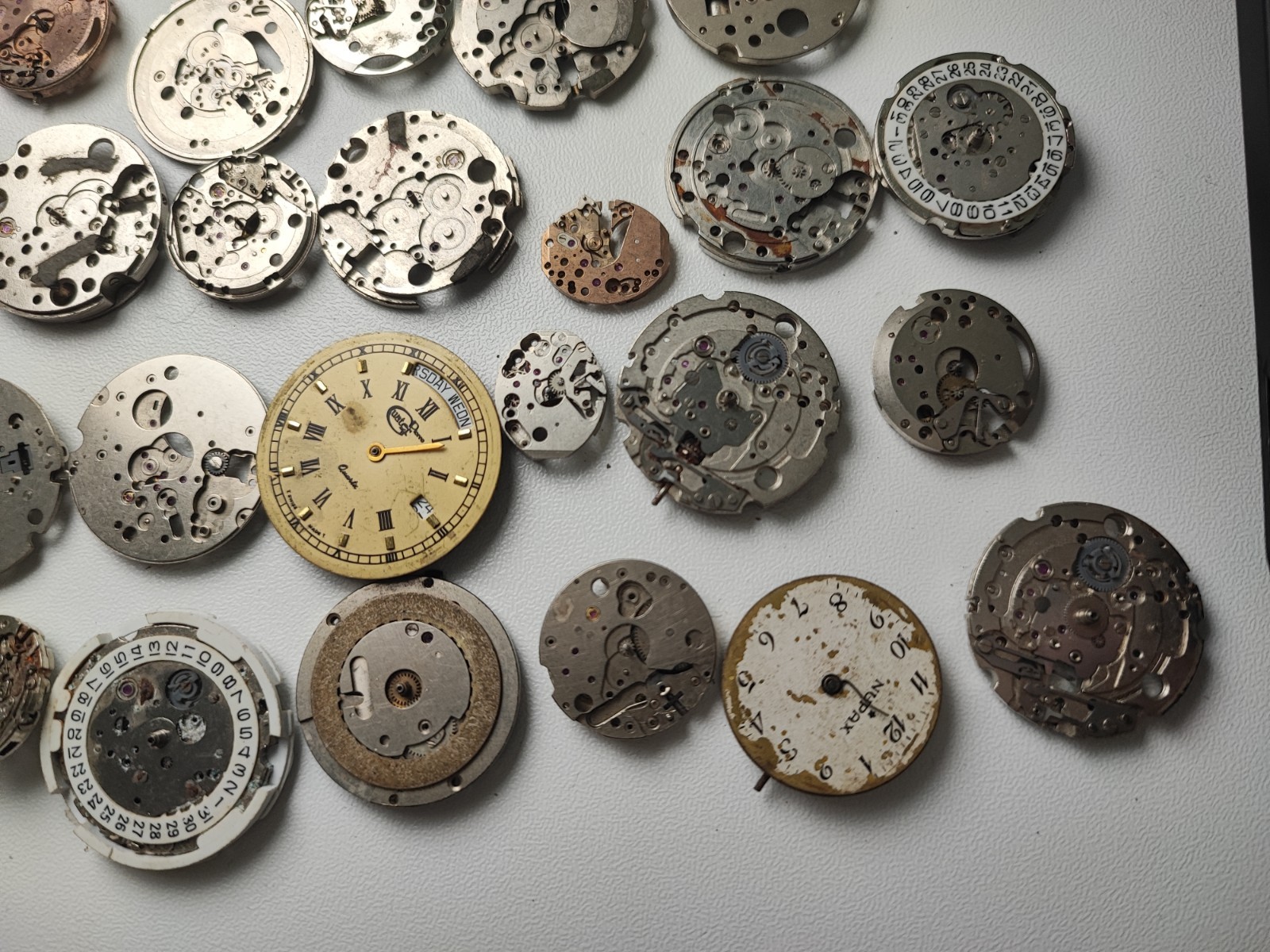 mix Watch Main Plate platinum lot as fe jej bfg fhf eta ronda amida dursa others