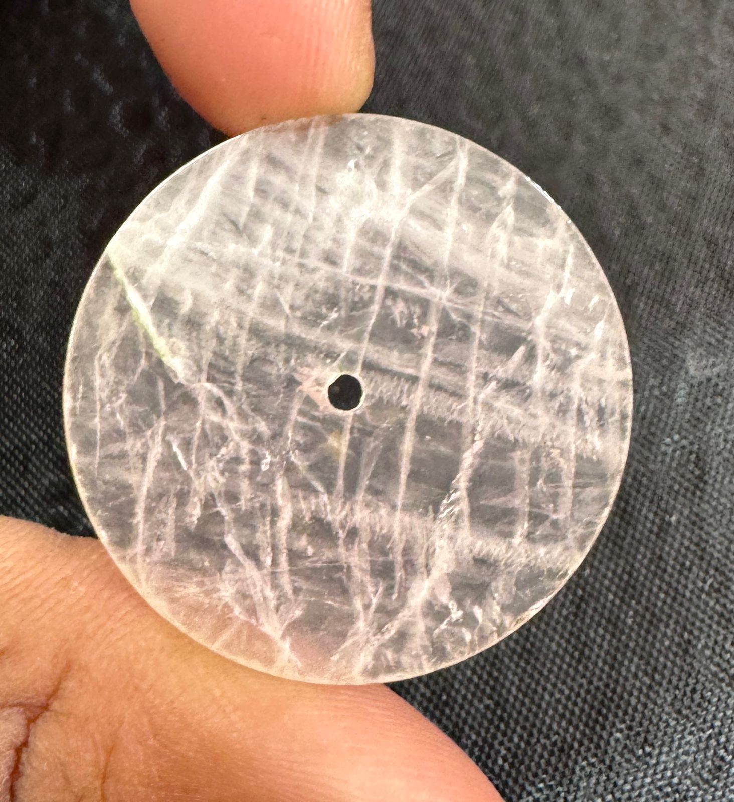 rose quartz Watch Dial Polished stone 31.5 mm Round shape January Birthstone