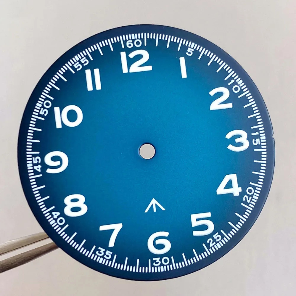 Tandorio 33.5mm Vintage Pilot Watch Dial Face For NH35/PT5000/Miyota 8215/VH31 B