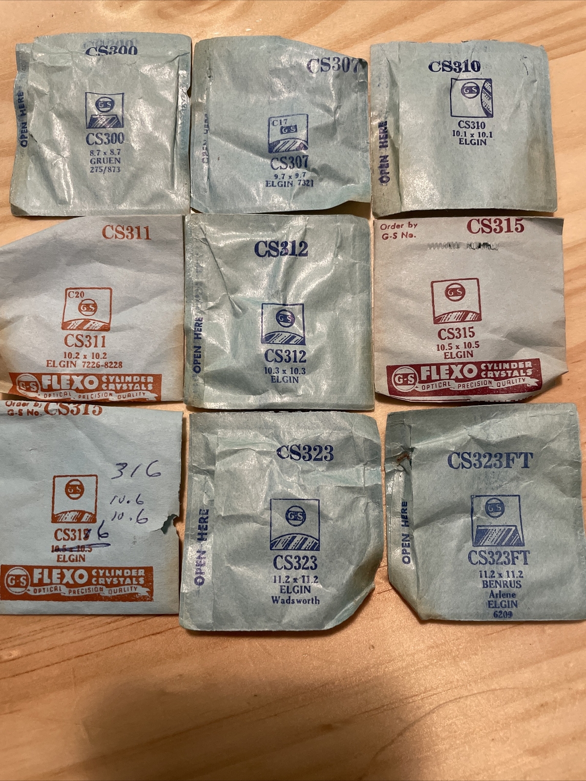 GS FLEXO C Series Acrylic Watch Crystal Replacement CHOOSE SIZE Vintage NOS