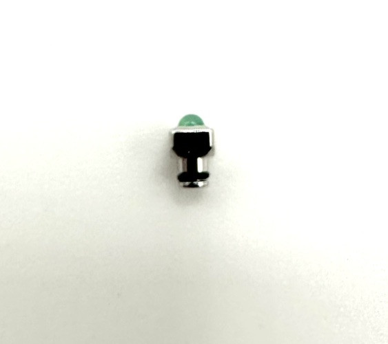 New Genuine Corum Sugar Cube 137.429.47 Stainless Steel 2.95mm Green Stone Crown