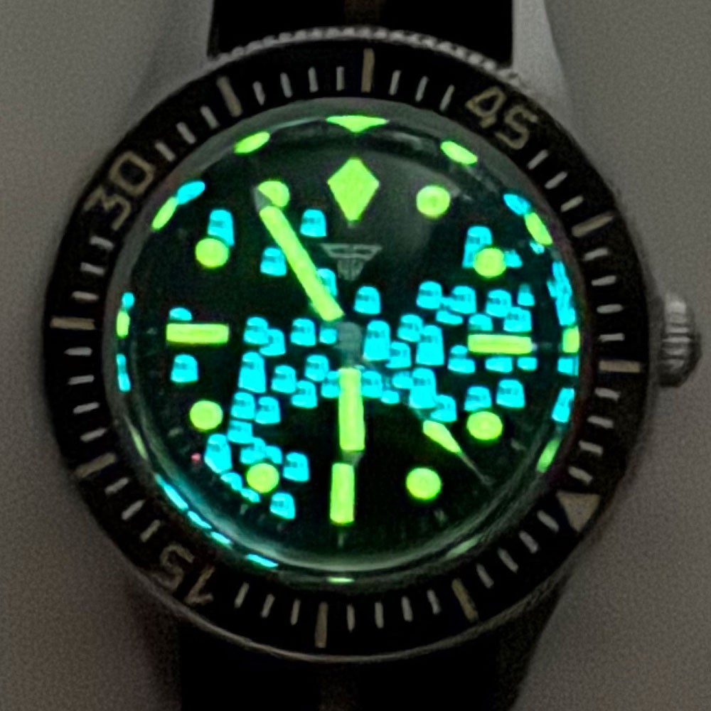 Tandorio New NH35A Automatic Men Watch Luminousn Sapphire Glass 200m Waterproof