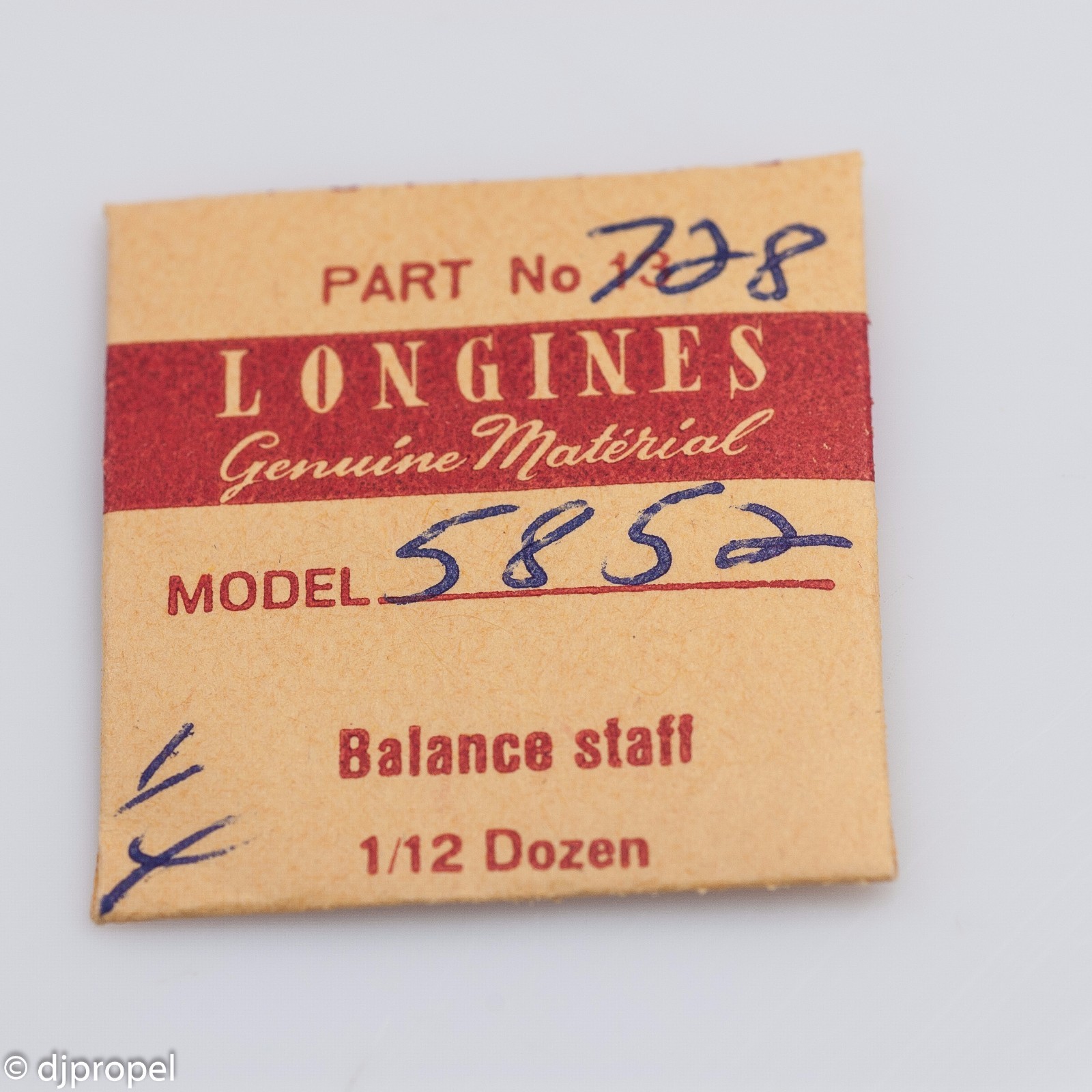 Longines Genuine Material Balance Staff Part 728 for Longines Model 5852