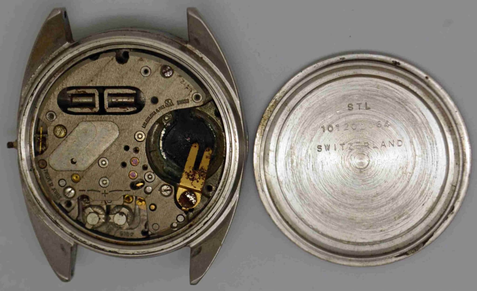 VTG TITUS Fuming fork Steel Wristwatch. Ref: 9307. Cal: 9162. For Service