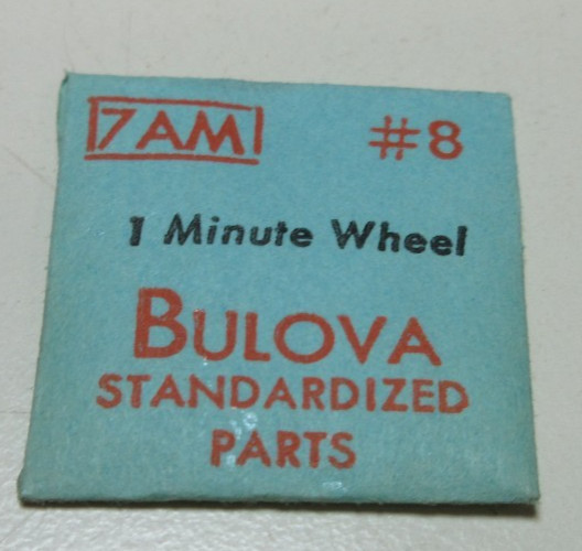 BULOVA MINUTE WHEEL 7AM #8 WATCHMAKER REPLACEMENT PART #305