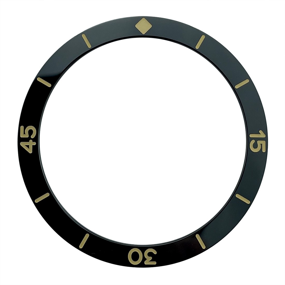 38mm Black Vintage Fathoms Flat Ceramic Bezel Insert with C3 for SKX007 SRPD