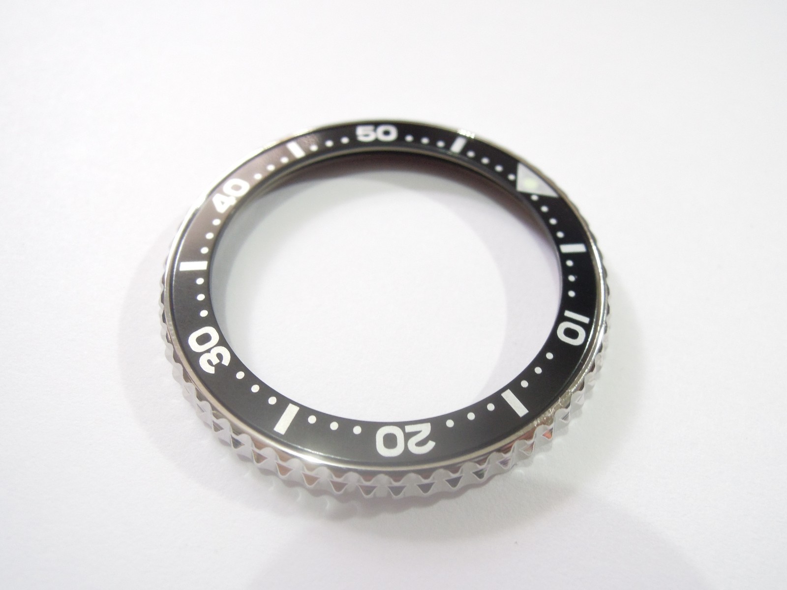NEW STAINLESS METAL BEZEL WITH BLACK INSERT LARGE DIVERS SKX007 /SKX011J /SKX399