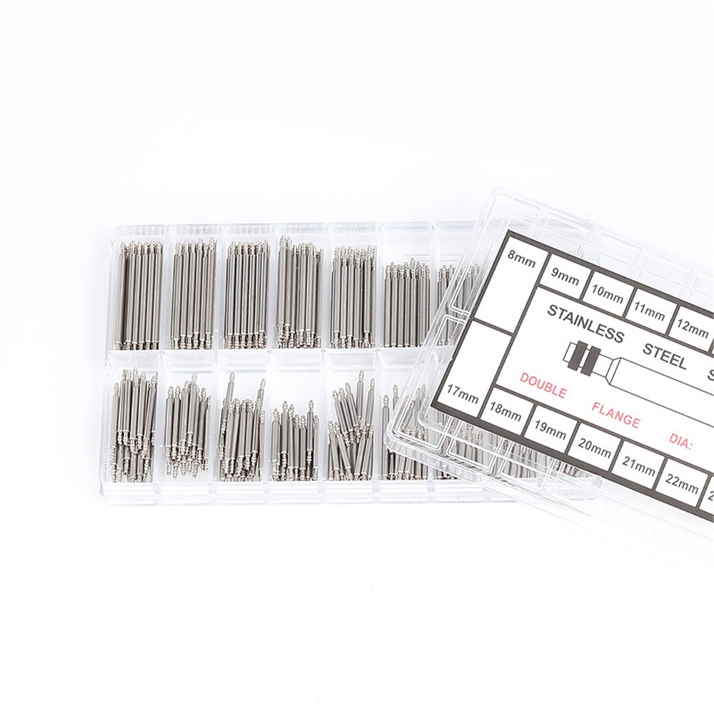 360pcs 8mm-25mm Stainless Steel Watch Spring Bars Strap Link Pins Assortment