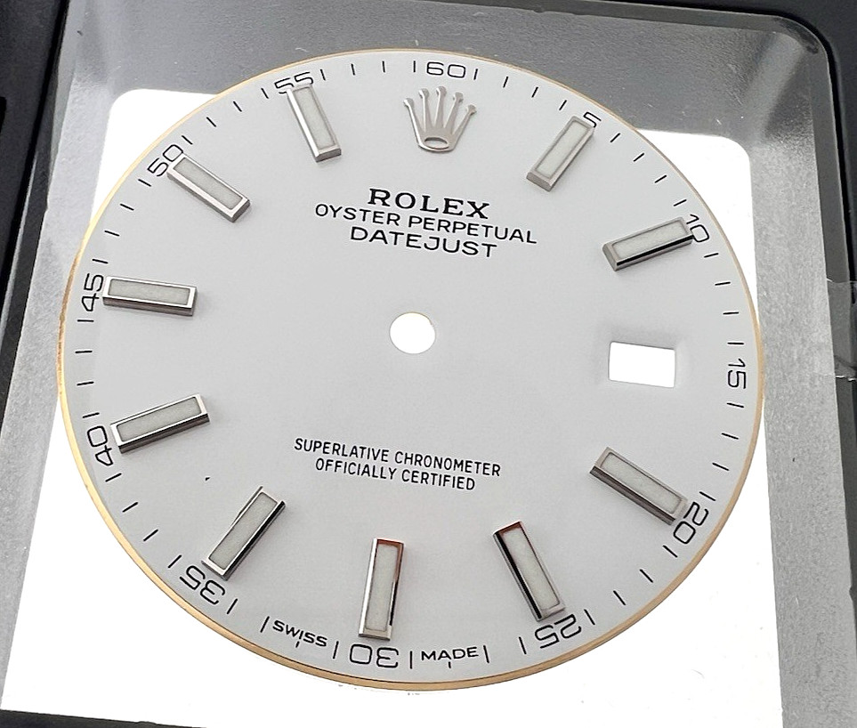 Rolex Dial DATEJUST 126300/334 White Cromalight OEM FACTORY Swiss MADE