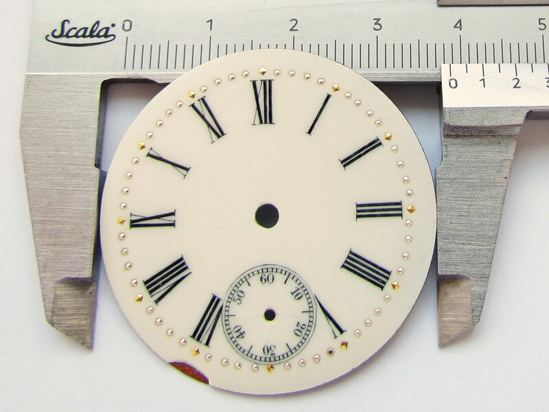Unbranded Antique 1900s Swiss Original Art Deco Porcelain Dial Watch-face 38,8mm