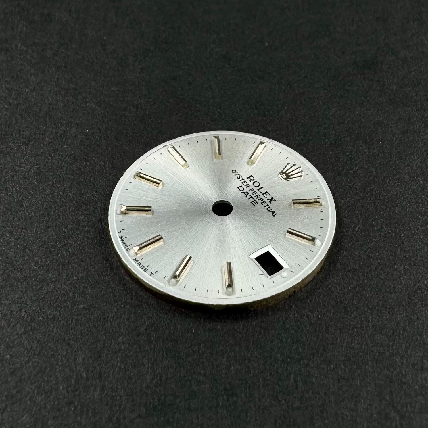 AUTHENTIC ROLEX OEM 26MM DATE SILVER DIAL WHITE GOLD INDEX 69179 LADIES