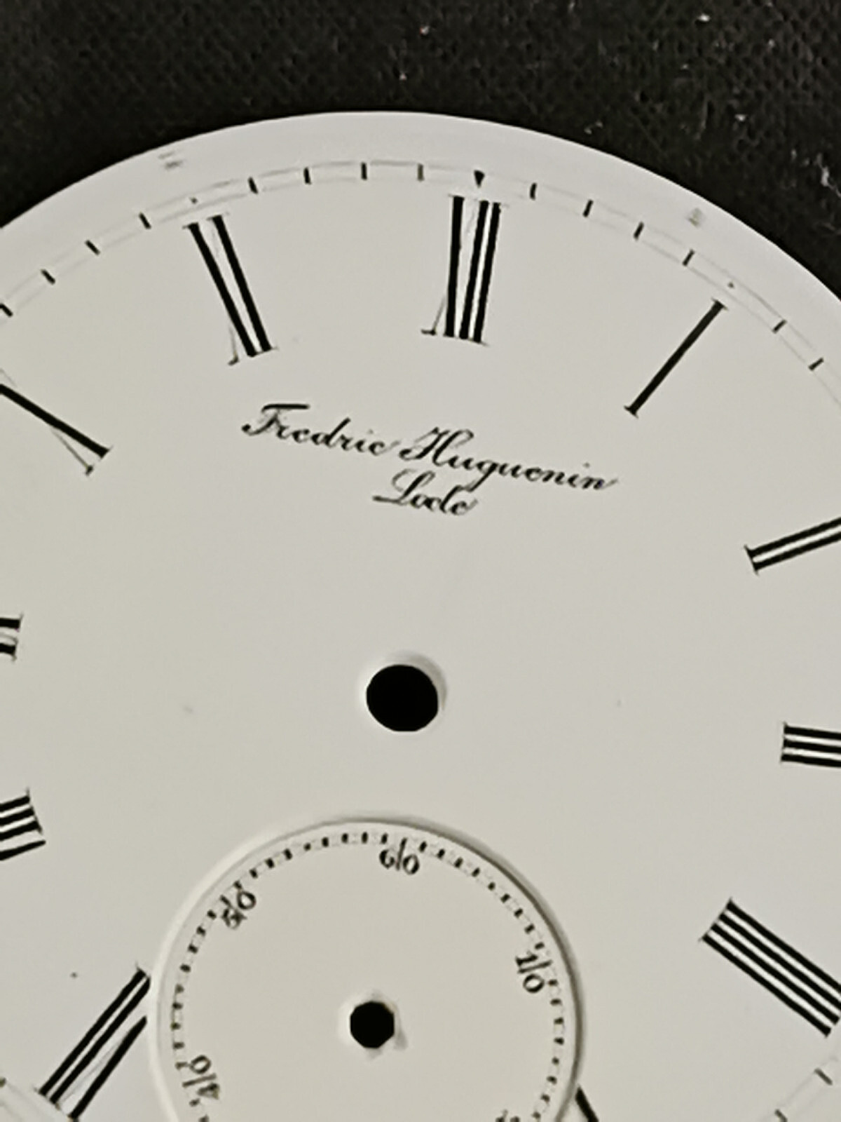 Enamel dial for Frederique Huguenin watch, 36mm