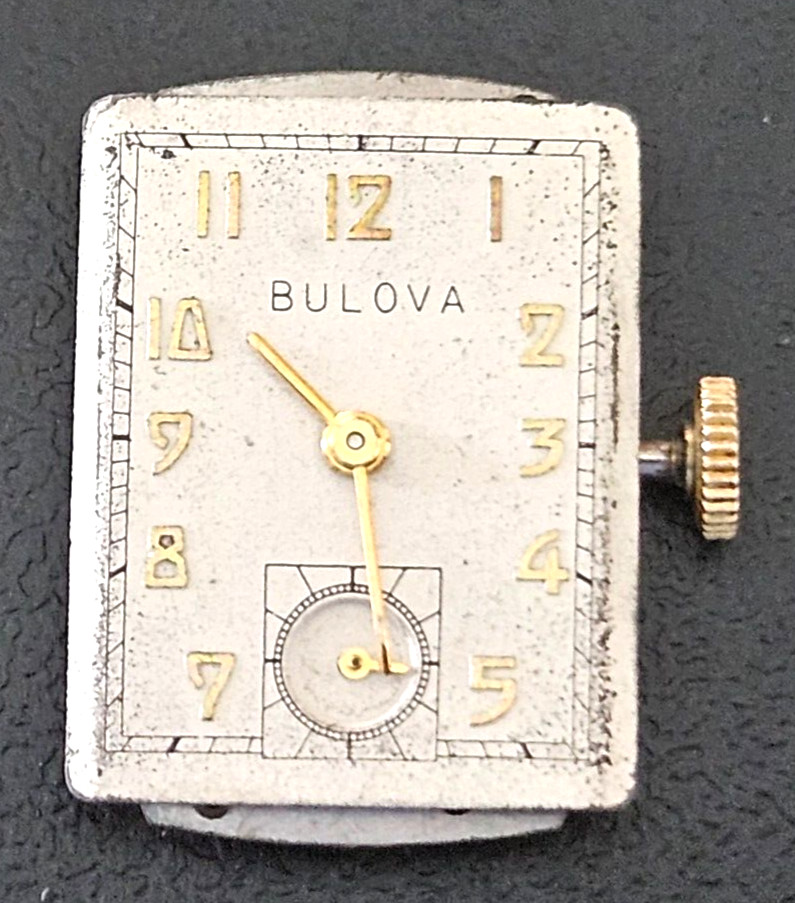 BULOVA 7AK 21J Watch Movement (REMOVED FROM GOLD CASE/BALANCE RUNS) L425