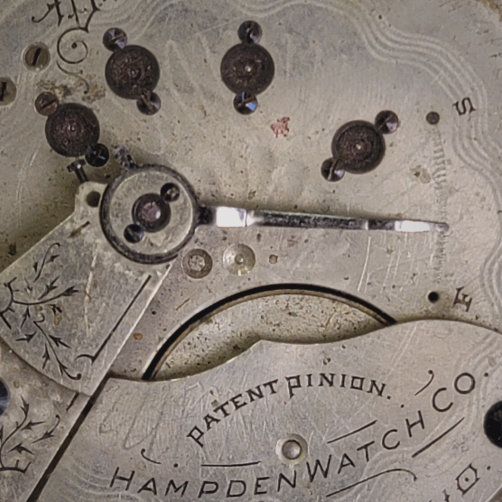 Antique Dueber Hampton Watch Co. Movement #661276 Parts / Repair 45.5mm