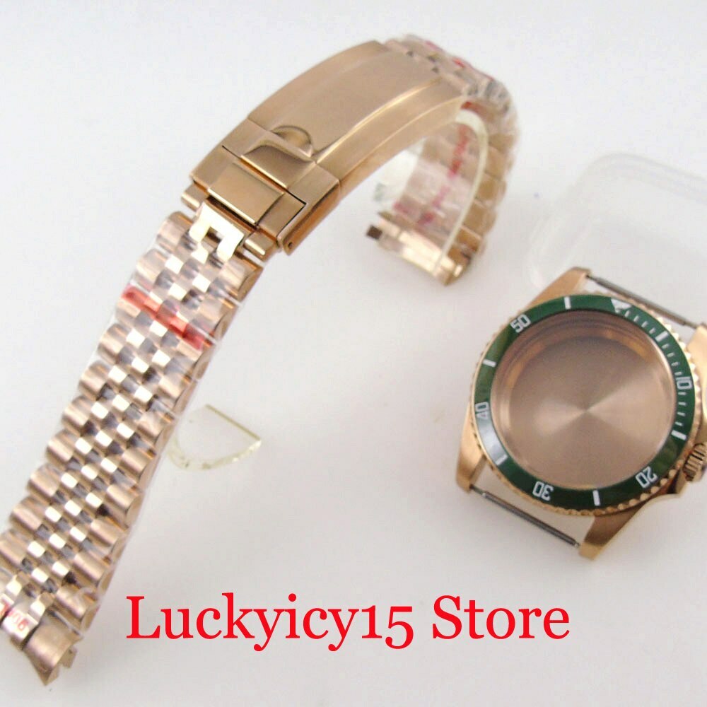 36MM Watch Case Fit NH35A NH36A ETA 2824 PT5000 Bezel Jubilee Oyster Bracelet