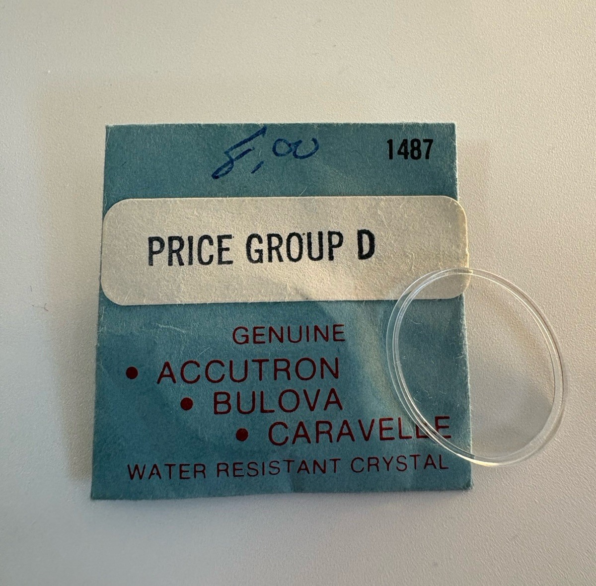 VINTAGE BULOVA ACCUTRON CARAVELLE WATCH CRYSTAL #1487 WATCHMAKER REPLACEMENT