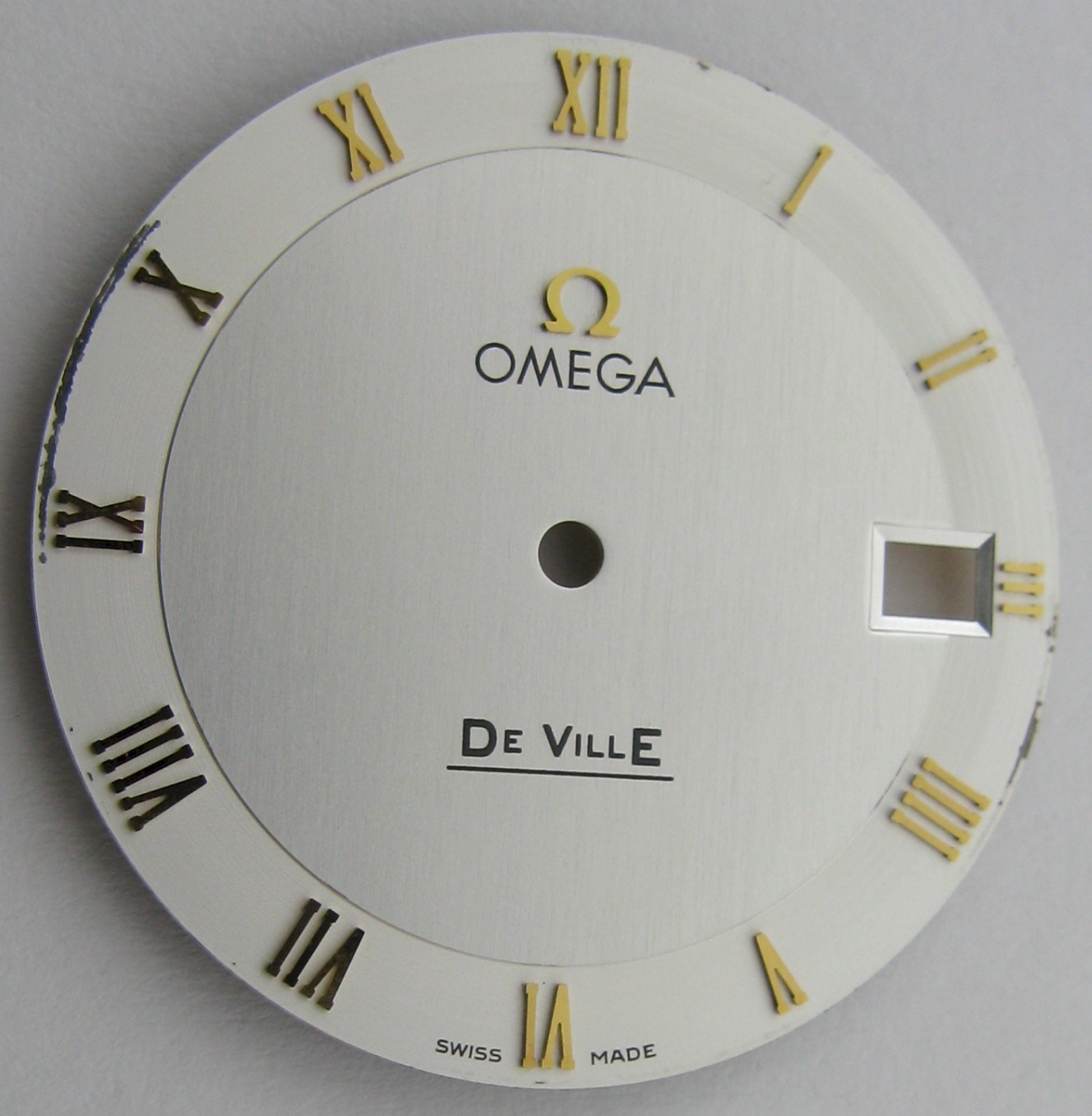 Omega champagne Dial for De ville date 3H. Watch diameter 28 mm
