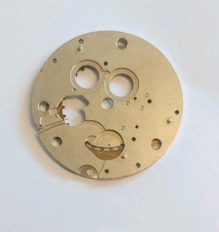 ETA 7750 Dial Plate Ver. 1 With Date Wheel, Black On White Wheel Remaining.