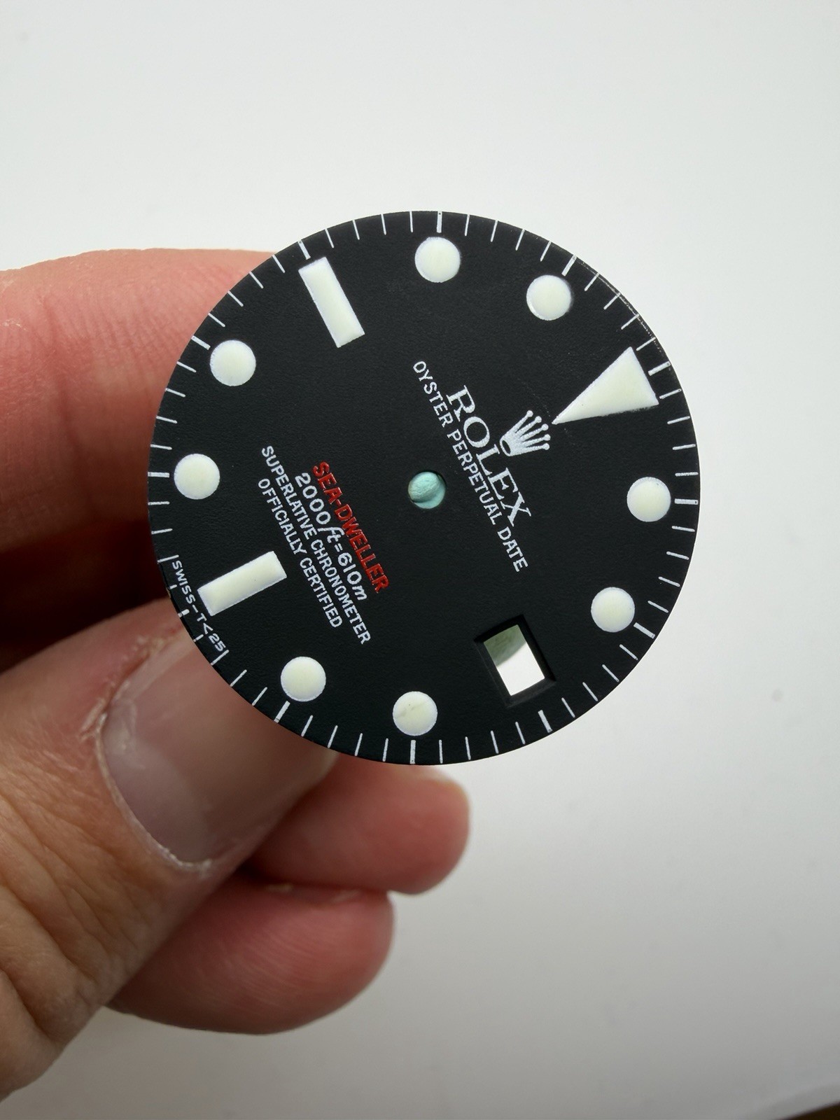 FACTORY Rolex RED 1665 SeaDweller Luminova Matte Dial Marked Tritium Dial RARE