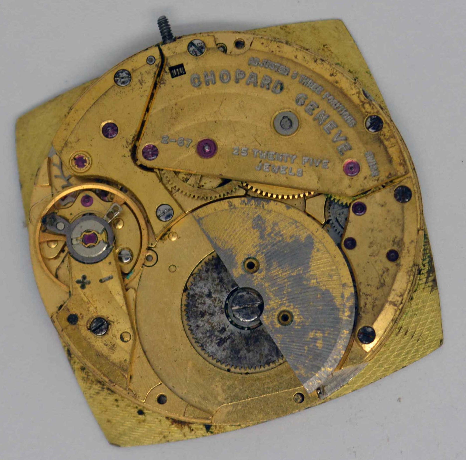 VTG CHOPARD GENEVE MICRO ROTOR Movement & Dial. Cal: 2-67. For Parts