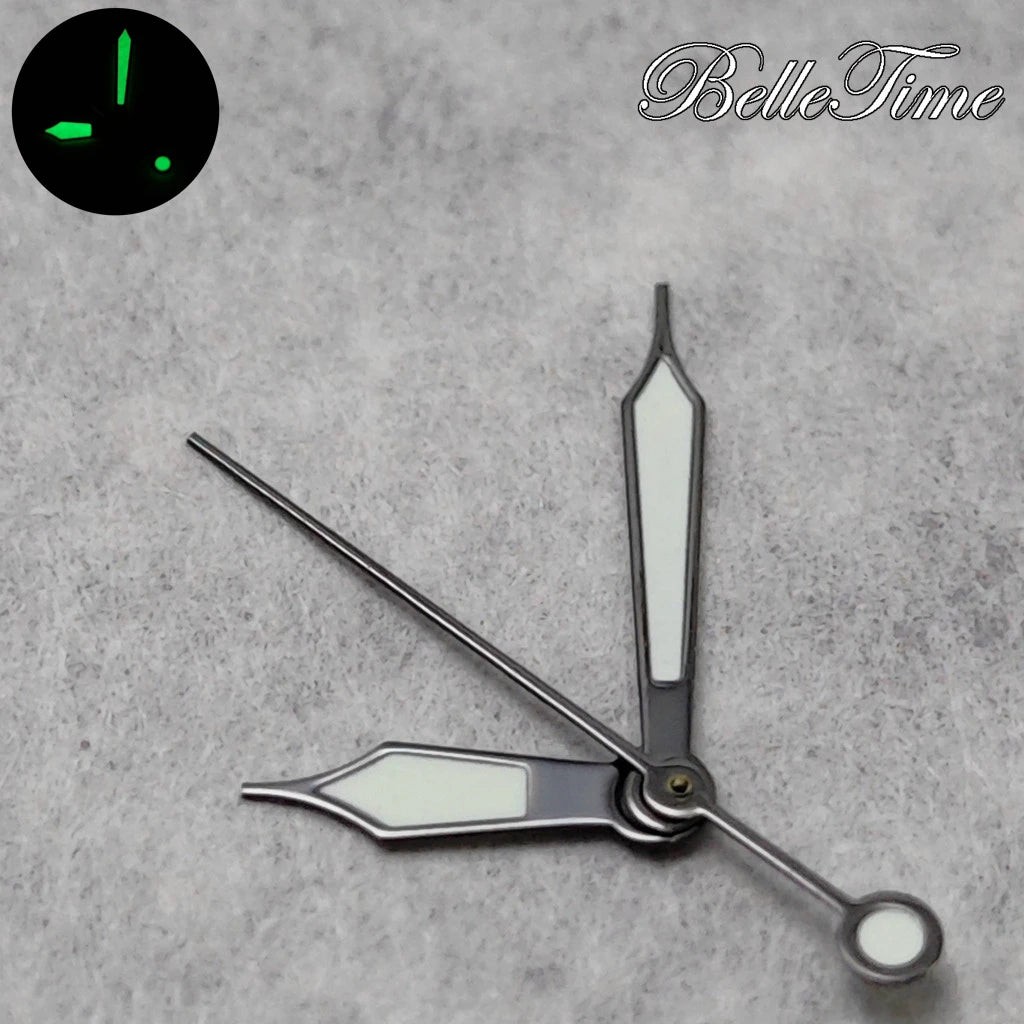 Silver/Gun/Rose Gold/Gold Green Luminous Watch Hands For NH35/NH36/4R/7S