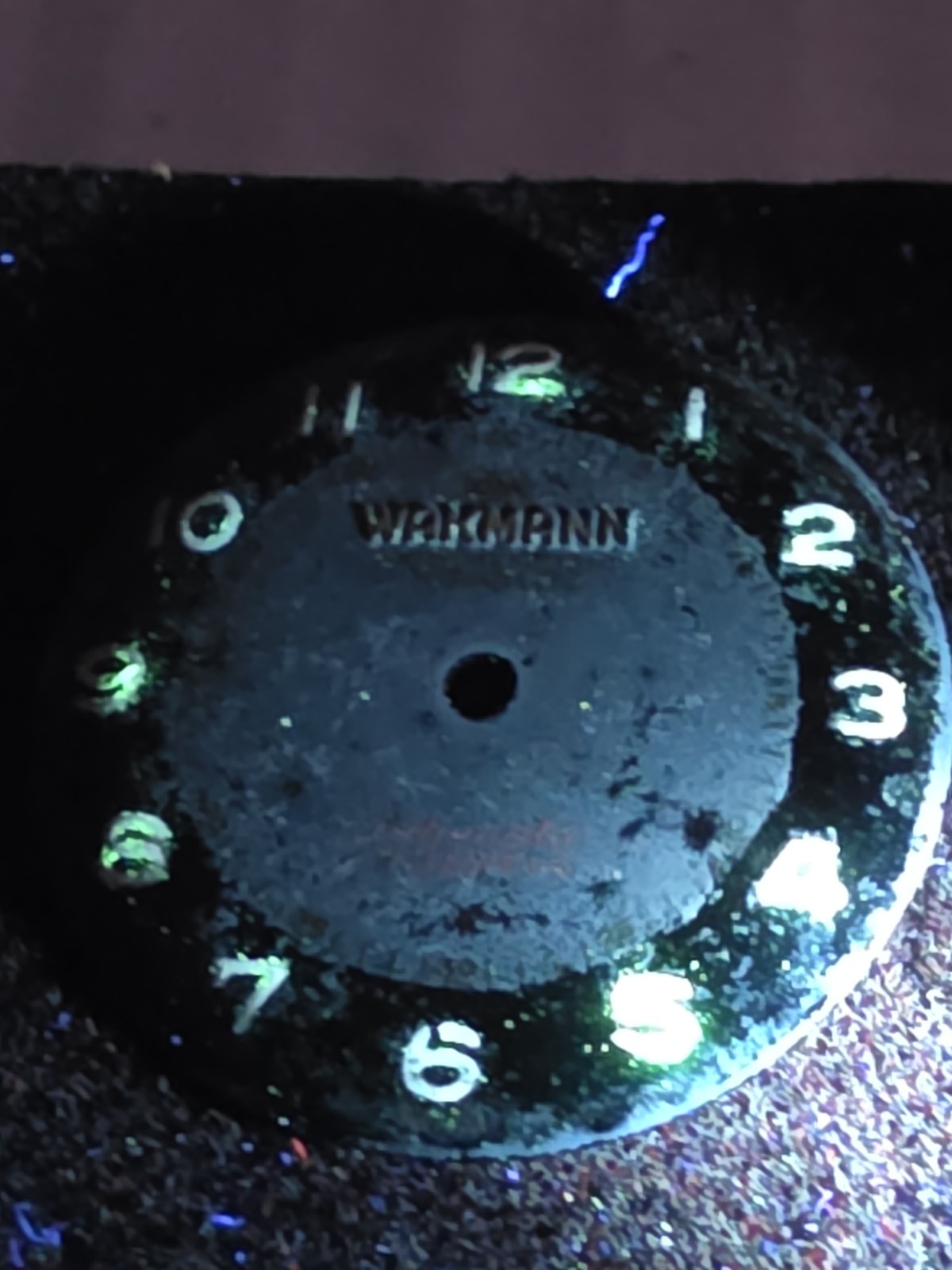 Vtg Wakmann water resistant swiss Watch Dial 25.60mm (V21)