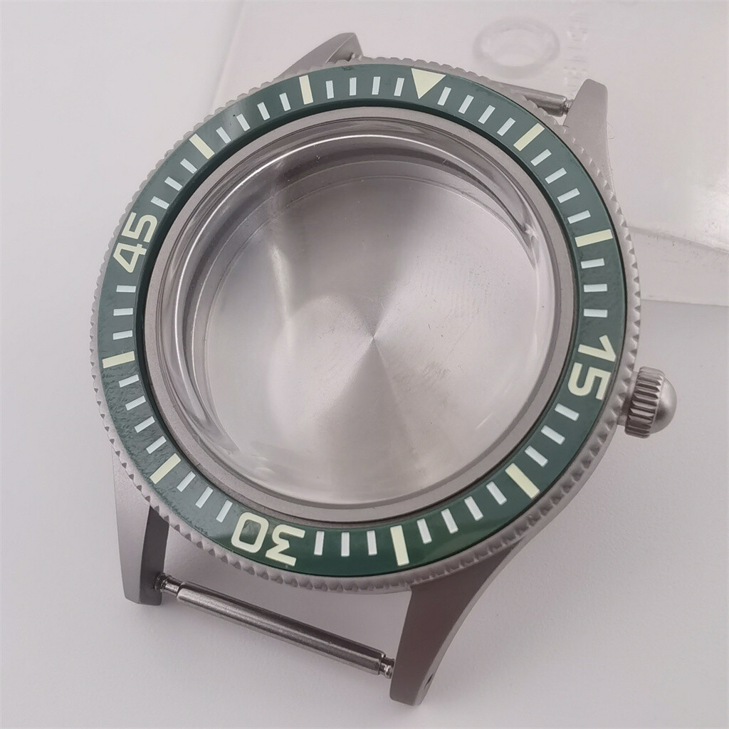 40mm Luminous bezel Frosted brushed Watch Case Fit NH34 NH35 NH36 Movement