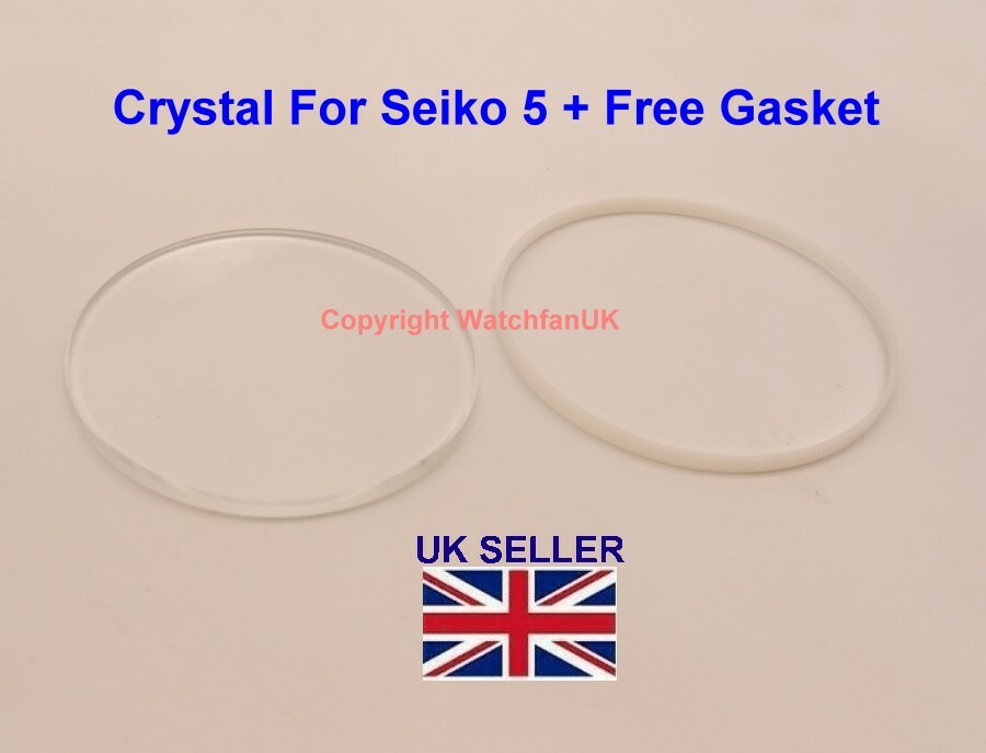 Mineral Crystal Glass Fits Many Seiko 5 Replaces 290P01LN03 7S26-0490