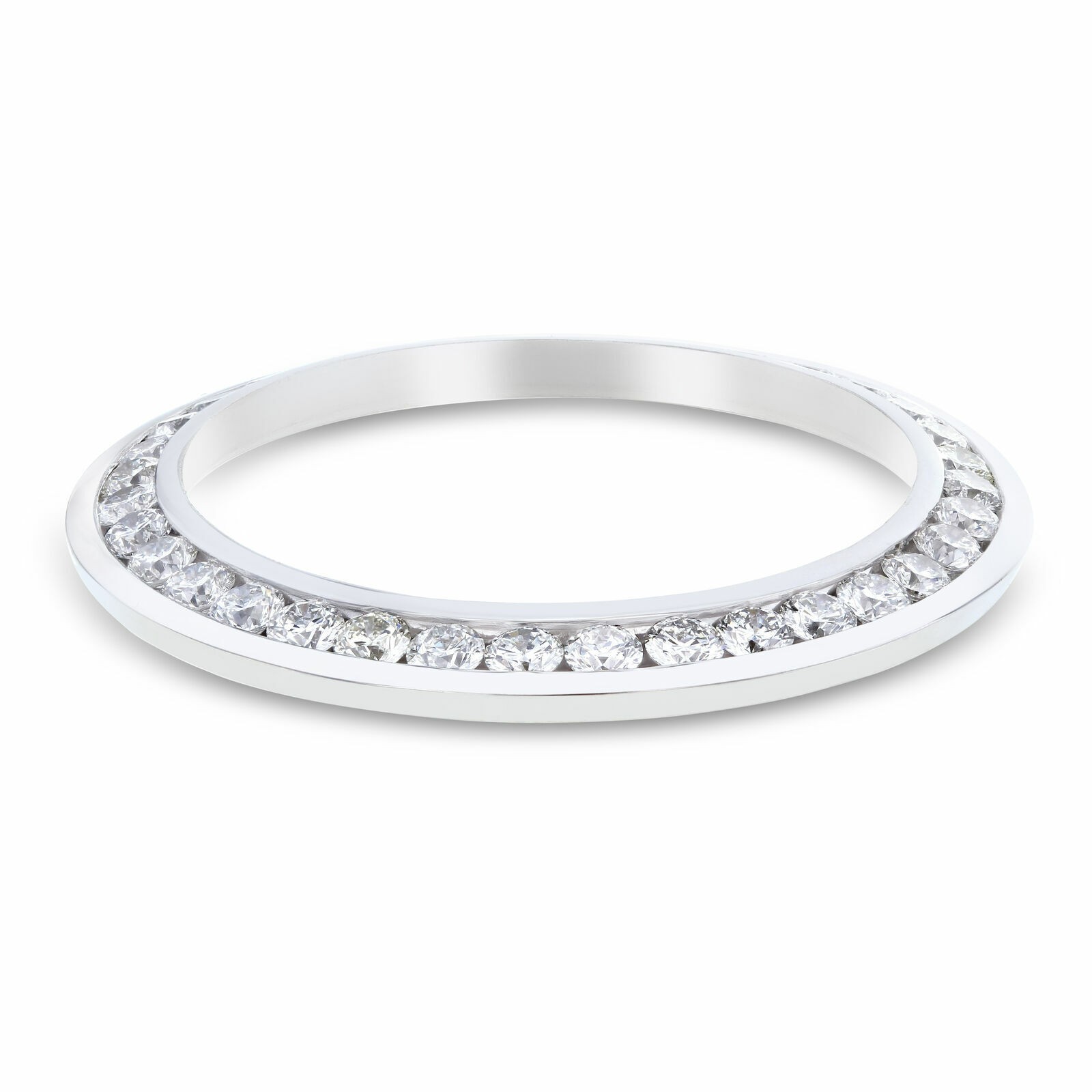 MENS 4CT NATURAL DIAMOND BEZEL CHANNEL SET 14KW FOR ROLEX DATEJUST, PRESIDENT