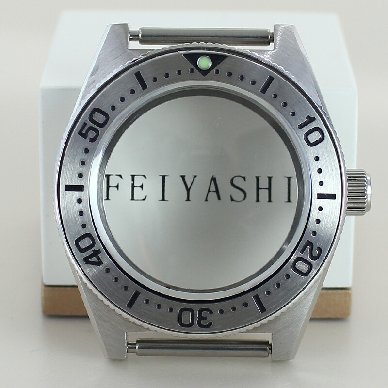 40.5mm Seiko nh35 Watch case parts Stainless steel Glass exhibition back cover