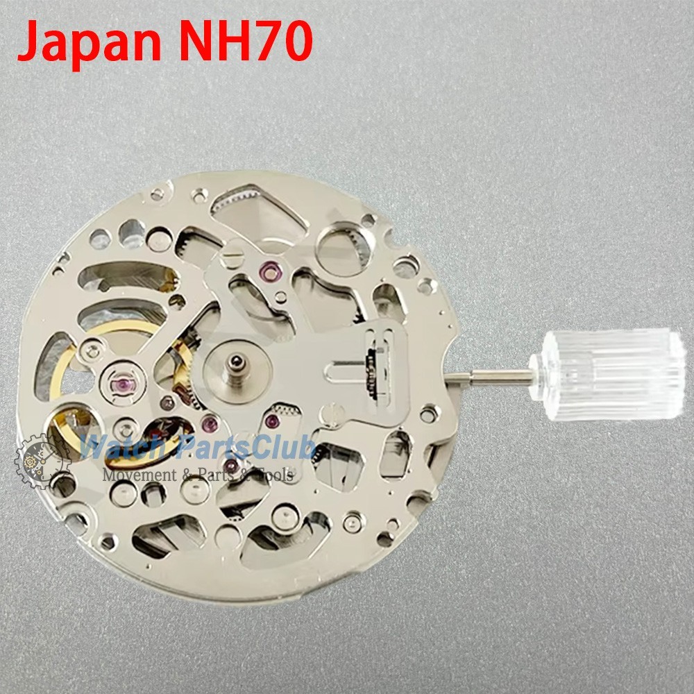 Japan Made NH70 NH70A Automatic Watch Movement Brand New Skeleton 24 Jewels