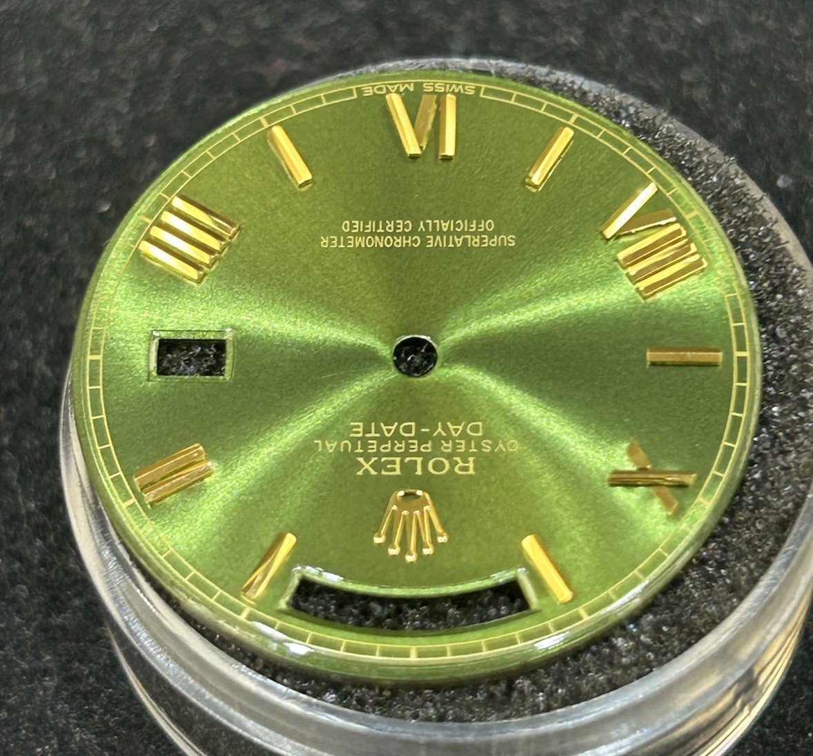 Rolex 40mm President Custom Olive Green Roman Dial Yellow For 228238 & 228348