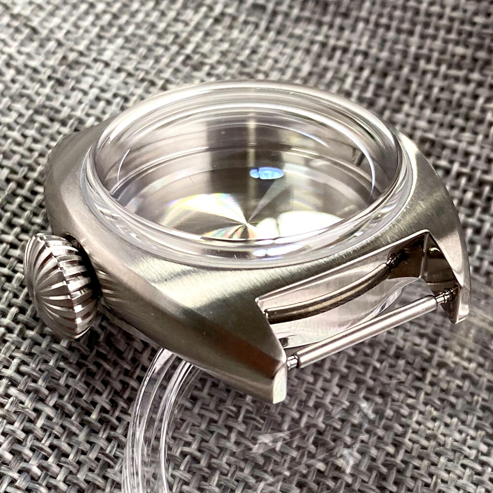 36mm Brushed Stainless Steel Sapphire Glass NH35 NH36 2824 Watch Case Dial Hand