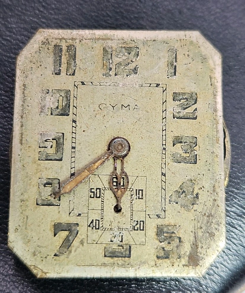 Cyma Art Deco Wrist Watch Movement 15j For Parts