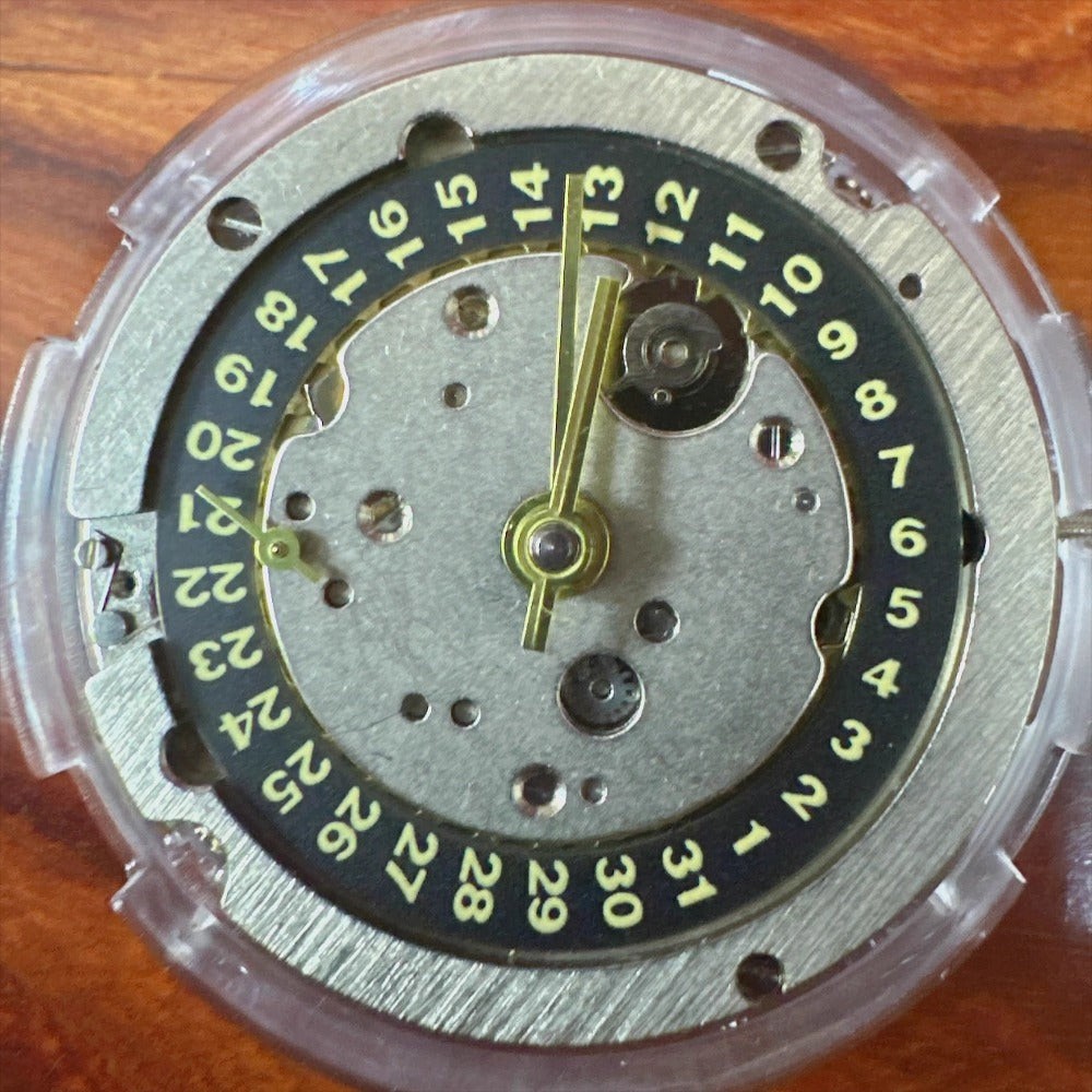 Chinese Tianjin Factory Seagull ST2557 GMT Mechanical 3 Hands Yellow Font