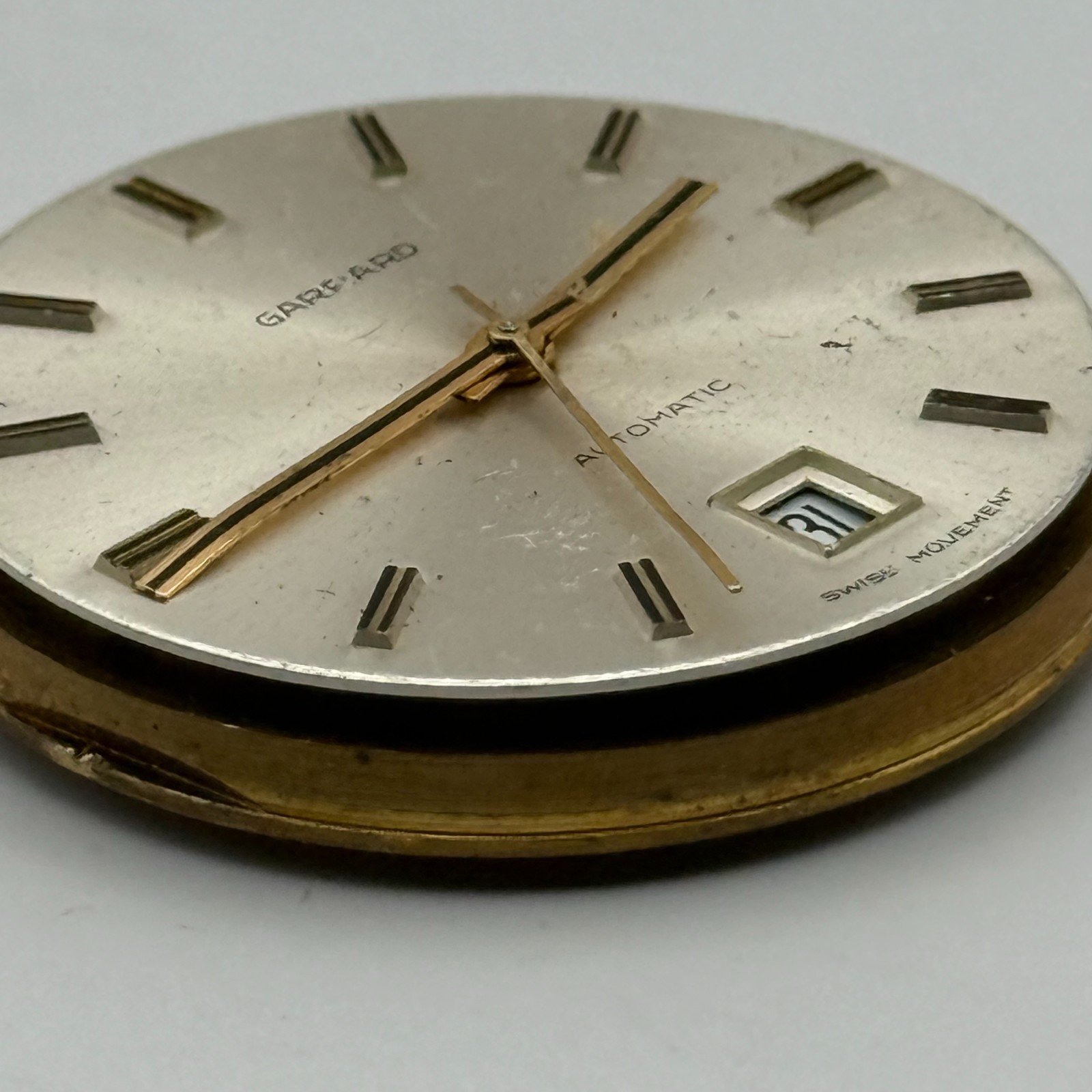 MSR S76/28 Watch Movement Garrard Date 21 Jewels Automatic Vintage Parts 30.4mm